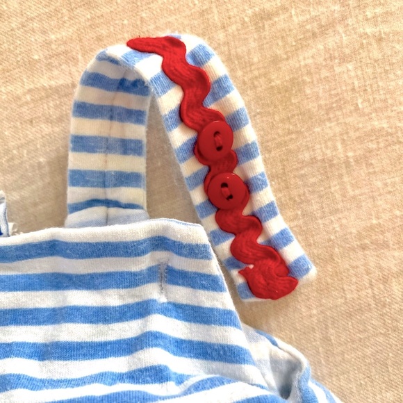 SOLD-  Bailey Boys baby girl beach summer bubble romper onesie, size 6m - Picture 5 of 6